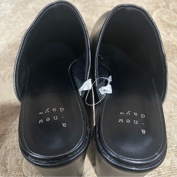 A New Day Womens Cheyenne Platform Clog Heels Black Size 7 NWT - Picture 7 of 9